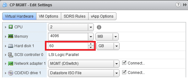 Check Point Firewall VM Disk Resize