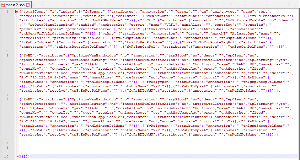 Cisco ACI - API Calls vs JSON POST