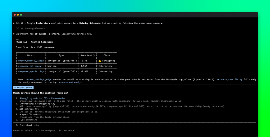 Debug and evaluate your AI app from your coding agent with Datadog Agent Observability