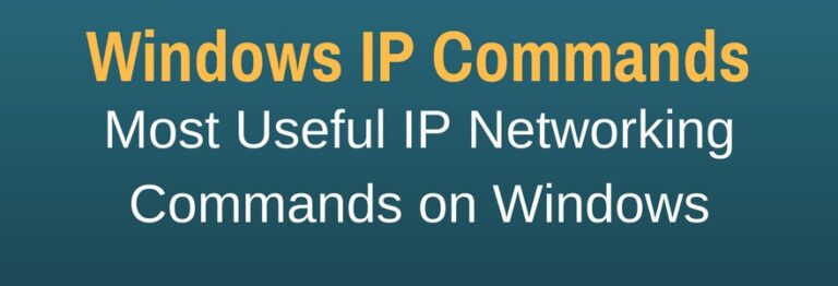 ipconfig, netstat, nslookup, tracert etc